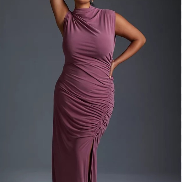 Anthropologie Maya Ruched Cowl Neck Dress (Cupro) - Picture 1 of 5